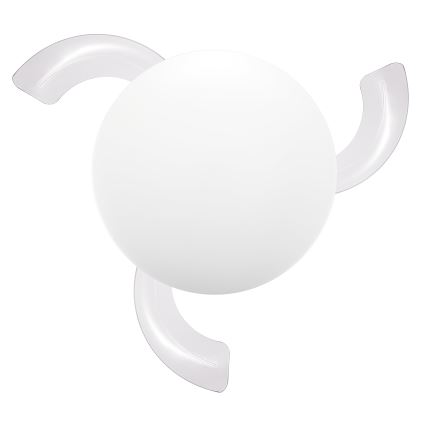 FANAWAY 21612949 - LED prigušiva stropni ventilator STROLL LED/30W/230V 2700/3500/5000K prečnik 106 cm bela/prozirna + daljinski upravljač
