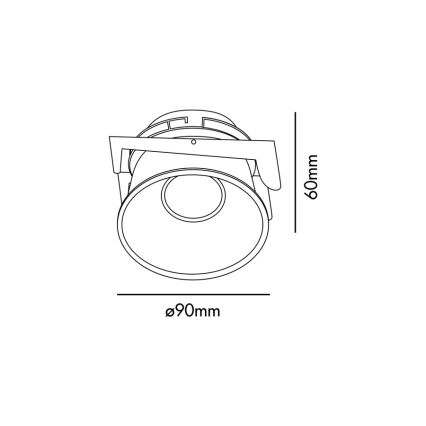 FARO 02100501 - Ugradbena lampa FRESH 1xGU10/50W/230V bela