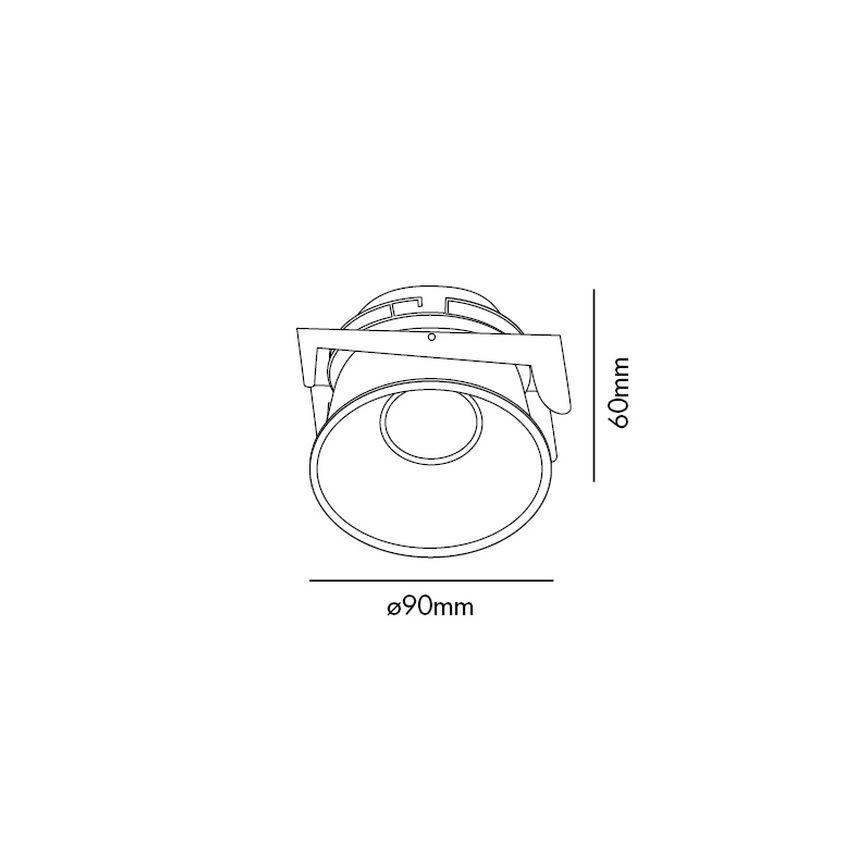 FARO 02200503 - ugradbena lampa za kupatilo FRESH 1xGU10/50W/230V IP44