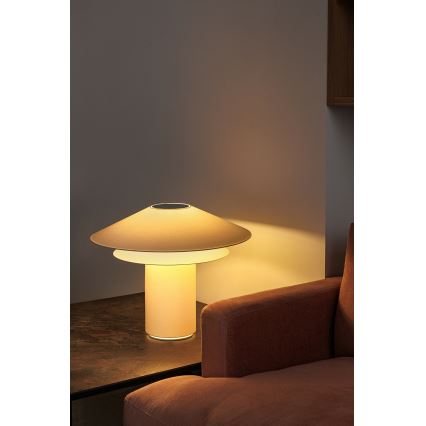 FARO 20069 - Stona lampa SHAN 1xE27/15W/230V pergament kremasta
