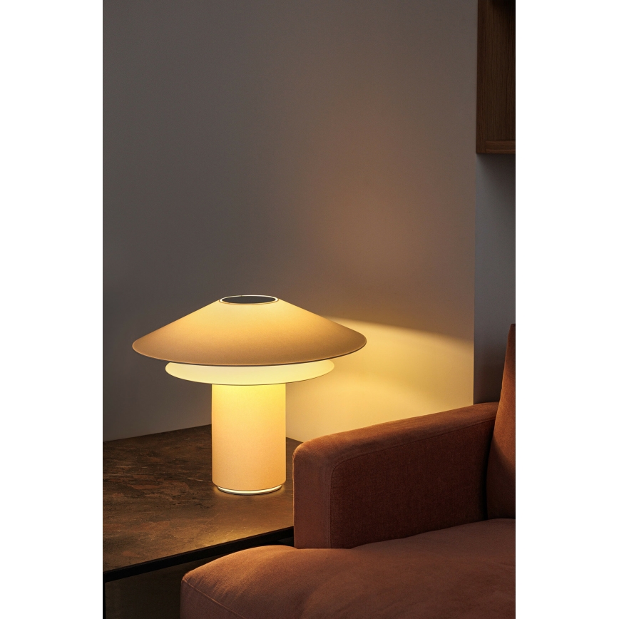 FARO 20069 - Stona lampa SHAN 1xE27/15W/230V pergament kremasta