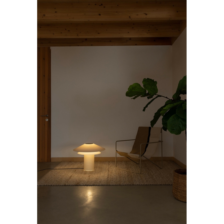 FARO 20069 - Stona lampa SHAN 1xE27/15W/230V pergament kremasta