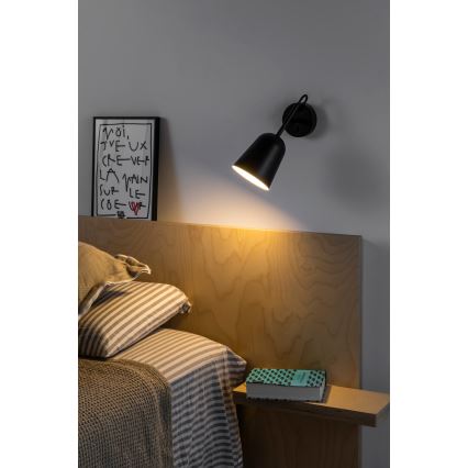 FARO 28257 - Zidna lampa STUDIO 1xE14/8W/230V crno