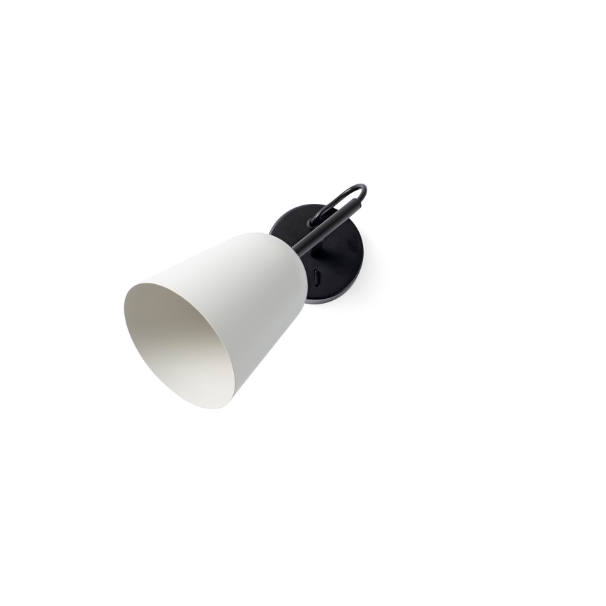 FARO 28258 - Zidna lampa STUDIO 1xE14/8W/230V bela/crno