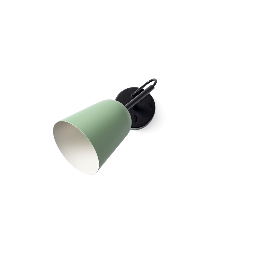FARO 28259 - Zidna lampa STUDIO 1xE14/8W/230V zelena/crno