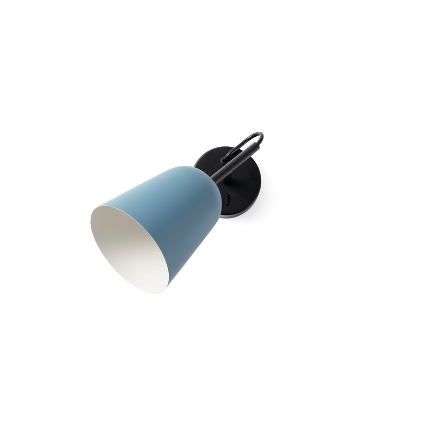 FARO 28274 - Zidna lampa STUDIO 1xE14/8W/230V plava/crno