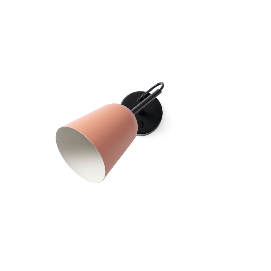 FARO 28275 - Zidna lampa STUDIO 1xE14/8W/230V roze/crno