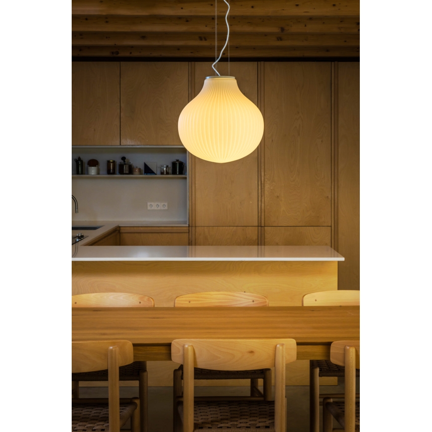 FARO 28301 - Luster na sajli ISABELLE 1xE27/15W/230V pr. 40 cm bela