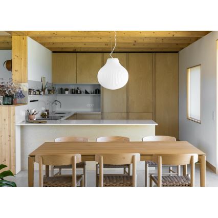 FARO 28301 - Luster na sajli ISABELLE 1xE27/15W/230V pr. 40 cm bela