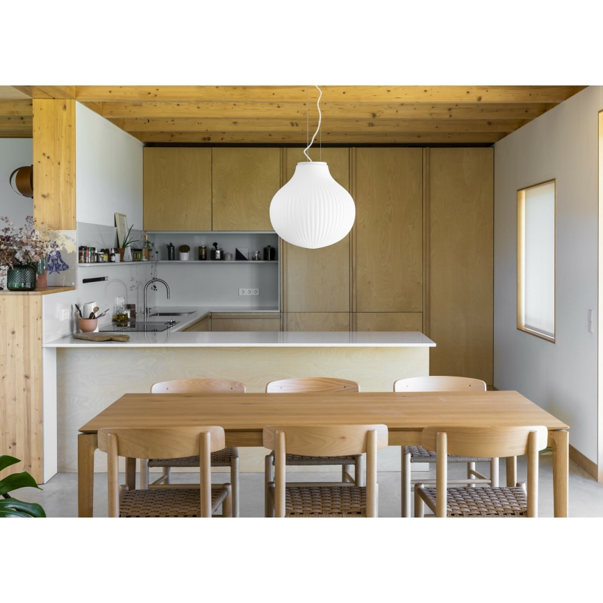 FARO 28301 - Luster na sajli ISABELLE 1xE27/15W/230V pr. 40 cm bela
