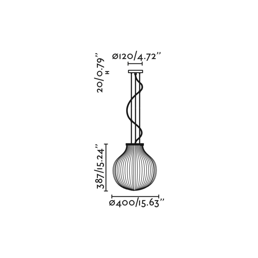 FARO 28301 - Luster na sajli ISABELLE 1xE27/15W/230V pr. 40 cm bela