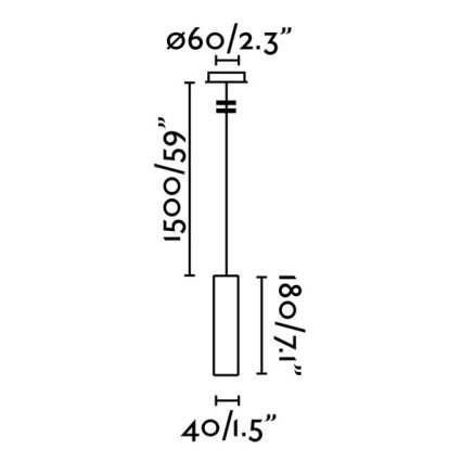 FARO 29895 - LED luster na sajli ORA LED/4W/230V crno
