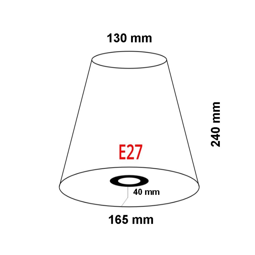 FARO 2P0311 - Abažur za zidnu lampu REM E27 pr. 165 mm bež
