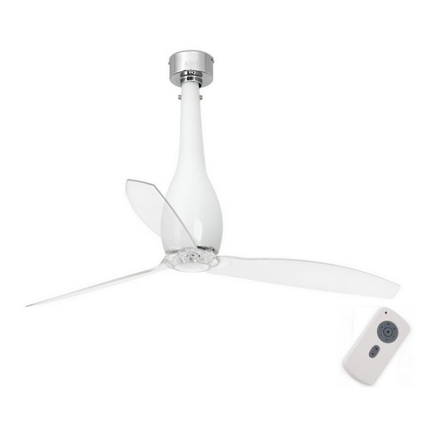 FARO 32000 - Plafonski ventilator ETERFAN bela/prozirna pr. 128 cm + Daljinski upravljač