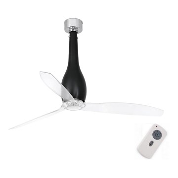 FARO 32003 - Plafonski ventilator ETERFAN crni/prozirni, prečnik 128 cm + daljinski upravljač