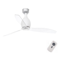 FARO 32025 - Plafonski ventilator MINI ETERFAN mat bela/prozirna
