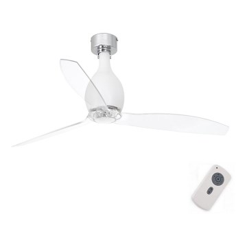 FARO 32025 - Plafonski ventilator MINI ETERFAN mat bela/prozirna