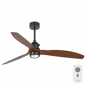 FARO 33395-10 - LED plafonski ventilator JUST FAN LED/16W/230V crna/smeđa prečnik 128 cm + daljinski upravljač