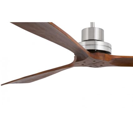 FARO 33464DC - Plafonski ventilator LANTAU XL braon/mat krom pr. 168 cm + Daljinski upravljač