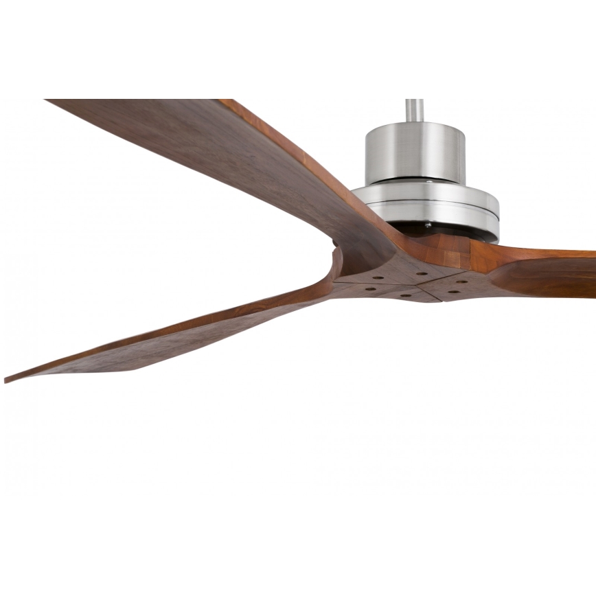 FARO 33464DC - Plafonski ventilator LANTAU XL braon/mat krom pr. 168 cm + Daljinski upravljač