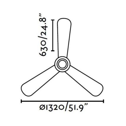 FARO 33472N - Plafonski ventilator NIAS mat krom/braon pr. 132 cm + Daljinski upravljač