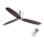 FARO 33472N - Plafonski ventilator NIAS mat krom/braon pr. 132 cm + Daljinski upravljač
