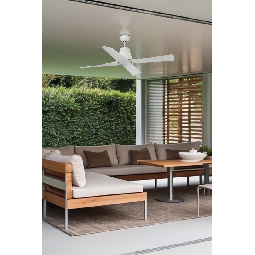 FARO 33480 - Plafonski ventilator TYPHOON IP44, prečnika 130 cm, beo + daljinski upravljač