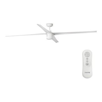 FARO 33494 - ATTOS LED prigušiva plafonski ventilator LED/20W/230V, beli + daljinski upravljač