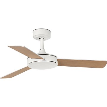 FARO 33603DCWT - Plafonski ventilator MINI MALLORCA S braon/bela pr. 106 cm Wi-Fi Tuya + Daljinski upravljač