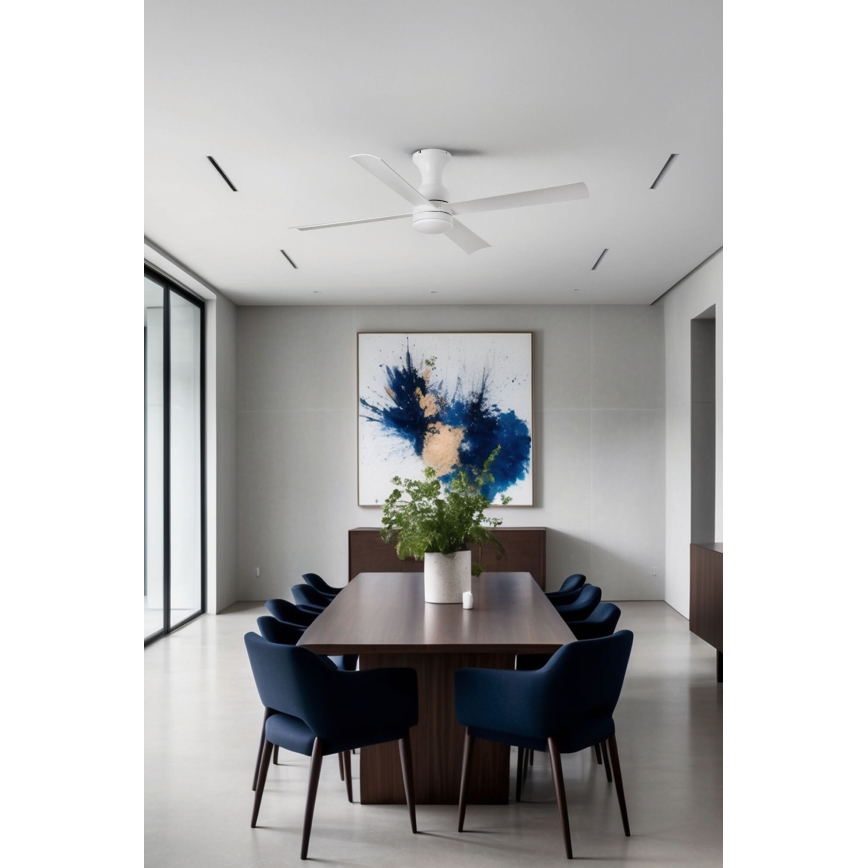 FARO 33756WT - LED Plafonski ventilator FRASER XL LED/16W/230V bela pr. 120 cm Wi-Fi Tuya + Daljinski upravljač