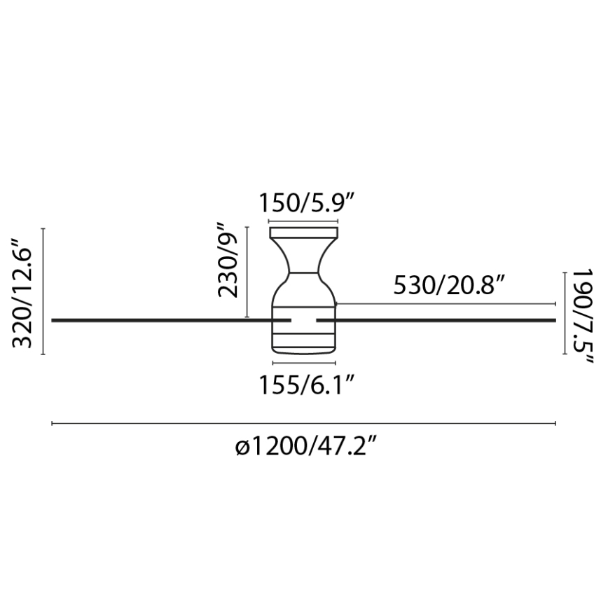 FARO 33756WT - LED Plafonski ventilator FRASER XL LED/16W/230V bela pr. 120 cm Wi-Fi Tuya + Daljinski upravljač