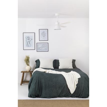 FARO 33760WT-22 - LED Prigušivi plafonski ventilator AMELIA L CONE LED/20W/230V 2700/3500/5000K bela pr. 132 cm Wi-Fi Tuya + Daljinski upravljač