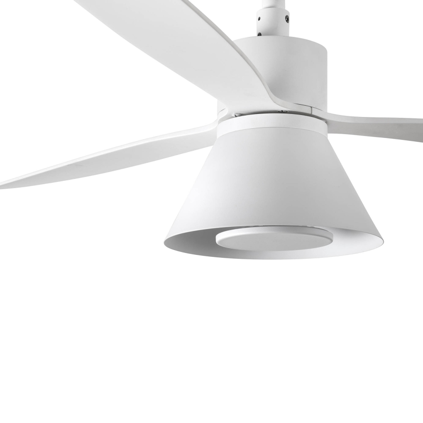 FARO 33760WT-22 - LED Prigušivi plafonski ventilator AMELIA L CONE LED/20W/230V 2700/3500/5000K bela pr. 132 cm Wi-Fi Tuya + Daljinski upravljač