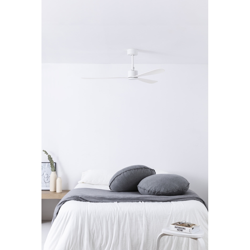 FARO 33760WT - Plafonski ventilator AMELIA L bela pr. 132 cm Wi-Fi Tuya + Daljinski upravljač
