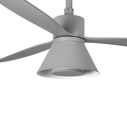 FARO 33762WT-24 - LED Prigušivi plafonski ventilator AMELIA L CONE LED/20W/230V 2700/3500/5000K sivo pr. 132 cm Wi-Fi Tuya + Daljinski upravljač