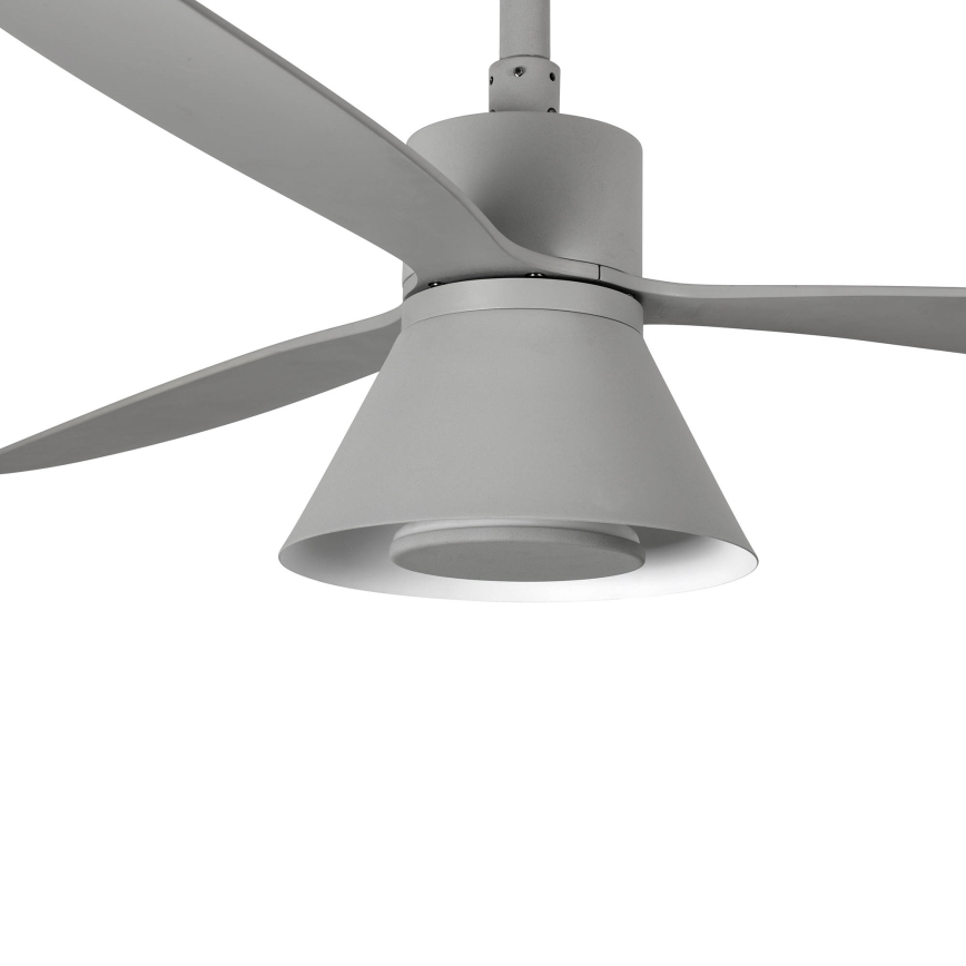 FARO 33762WT-24 - LED Prigušivi plafonski ventilator AMELIA L CONE LED/20W/230V 2700/3500/5000K sivo pr. 132 cm Wi-Fi Tuya + Daljinski upravljač