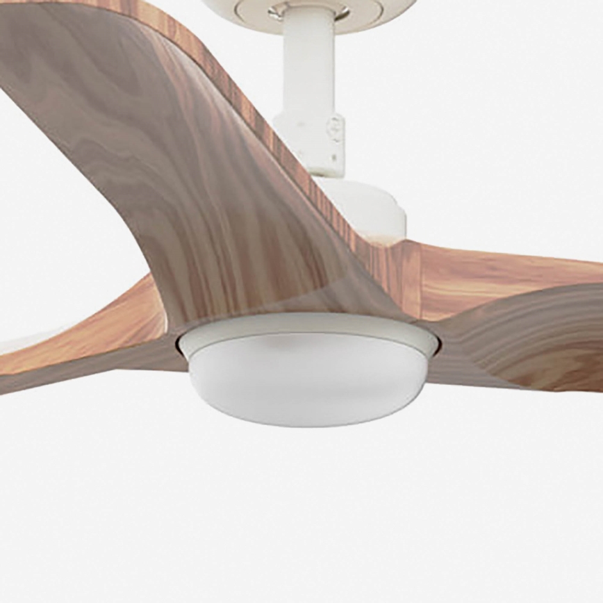 FARO 33805WT-1TW - LED Prigušivi plafonski ventilator HEYWOOD S LED/10W/230V 2700/4000/6000K drvo/bela pr. 90 cm Wi-Fi Tuya + Daljinski upravljač