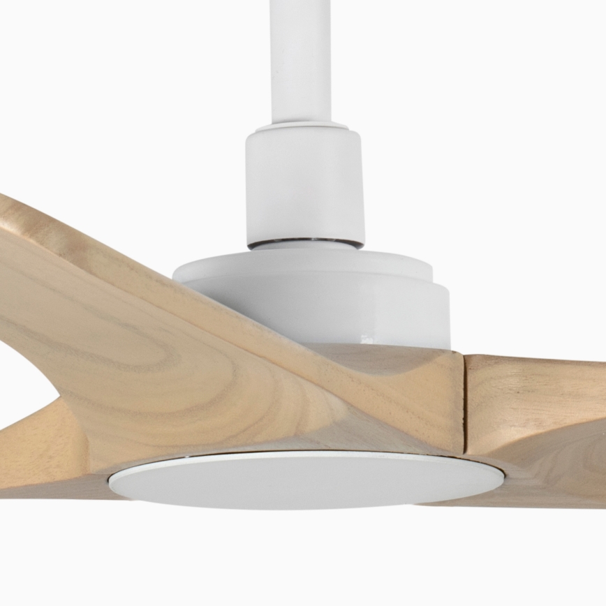 FARO 33805WT - Plafonski ventilator HEYWOOD S drvo/bela pr. 90 cm Wi-Fi Tuya + Daljinski upravljač
