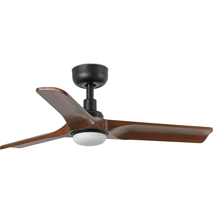 FARO 33806WT-1TW - LED Prigušivi plafonski ventilator HEYWOOD S LED/10W/230V 2700/4000/6000K drvo/crno pr. 90 cm Wi-Fi Tuya + Daljinski upravljač
