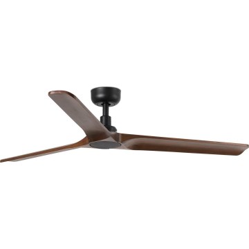 FARO 33809WT - Plafonski ventilator HEYWOOD L drvo/crno pr. 132 cm Wi-Fi Tuya + Daljinski upravljač