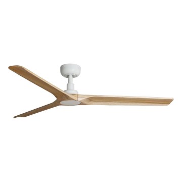 FARO 33810WT - Plafonski ventilator HEYWOOD L drvo/bela pr. 132 cm Wi-Fi Tuya + Daljinski upravljač