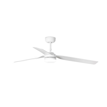 FARO 33814WT-20 - LED Prigušivi plafonski ventilator PUNT M LED/18W/230V 3000/4200/6500K bela pr. 132 cm Wi-Fi Tuya + Daljinski upravljač