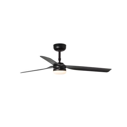 FARO 33815WT-21 - LED Prigušivi plafonski ventilator PUNT M LED/18W/230V 3000/4200/6500K crno pr. 132 cm Wi-Fi Tuya + Daljinski upravljač