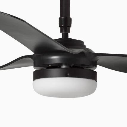 FARO 33815WT-21 - LED Prigušivi plafonski ventilator PUNT M LED/18W/230V 3000/4200/6500K crno pr. 132 cm Wi-Fi Tuya + Daljinski upravljač