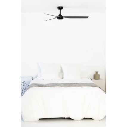 FARO 33815WT - Plafonski ventilator PUNT M, crni, prečnik 132 cm, Wi-Fi Tuya + daljinski upravljač