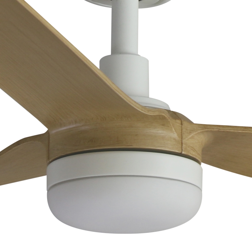 FARO 33816WT-20 - LED Prigušivi plafonski ventilator PUNT M LED/18W/230V braon/bela pr. 132 cm Wi-Fi Tuya + Daljinski upravljač