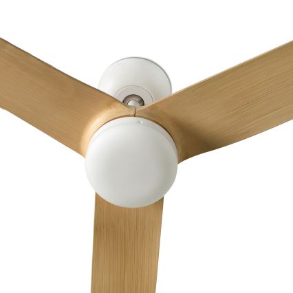 FARO 33816WT-20 - LED Prigušivi plafonski ventilator PUNT M LED/18W/230V braon/bela pr. 132 cm Wi-Fi Tuya + Daljinski upravljač