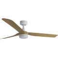 FARO 33816WT-20 - LED prigušiva stropni ventilator PUNT M LED/18W/230V braon/bela pr. 132 cm Wi-Fi Tuya + daljinski upravljač