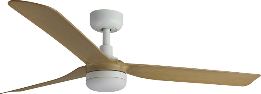 FARO 33816WT-20 - LED Prigušivi plafonski ventilator PUNT M LED/18W/230V braon/bela pr. 132 cm Wi-Fi Tuya + Daljinski upravljač