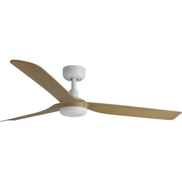 FARO 33816WT - Plafonski ventilator PUNT M braon/bela pr. 132 cm Wi-Fi Tuya + Daljinski upravljač